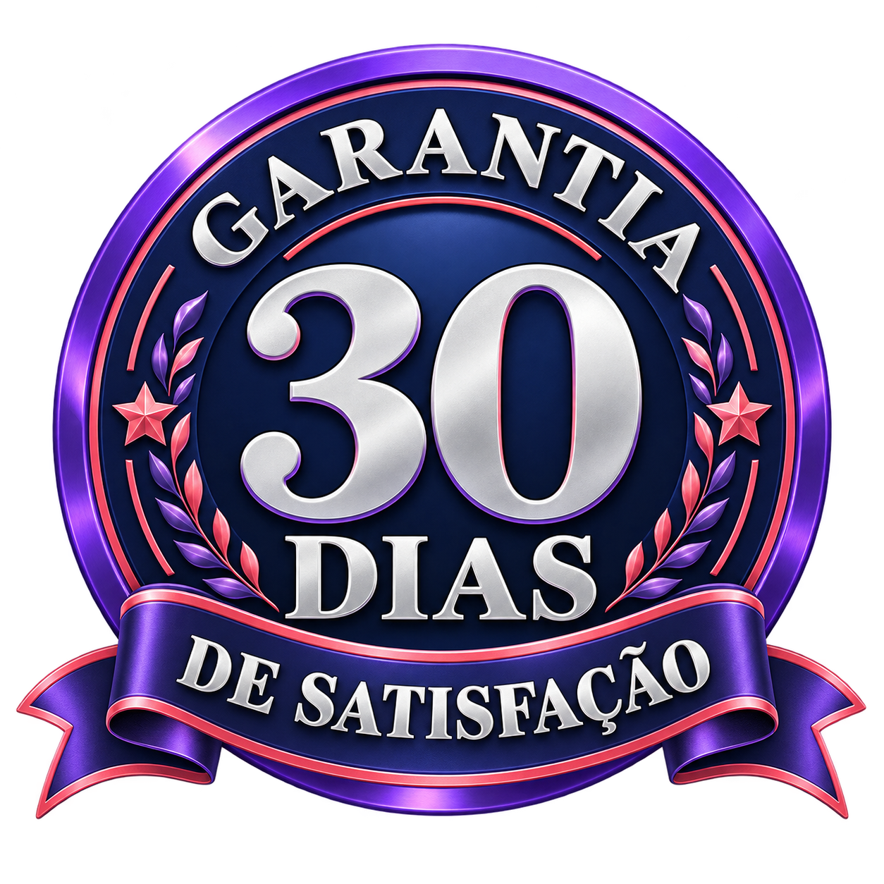 Selo de garantia de satisfação de 30 dias